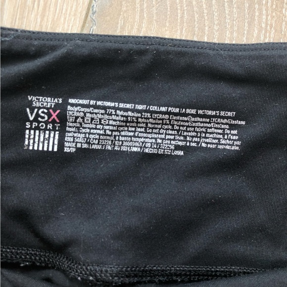 Victoria’s Secret Sport VSX Leggings in Black & Pink Women’s Size XS - Picture 4 of 11